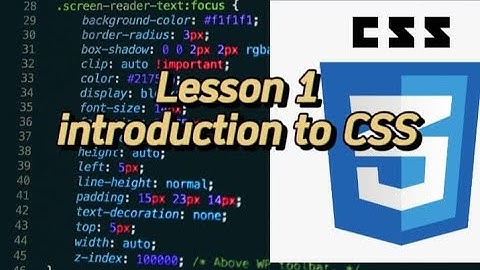 Introduction to CSS | Lesson 1 CSS Af Somali