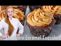 EASY Chocolate Toffee Cupcakes Recipe! With Salted Caramel Buttercream!!