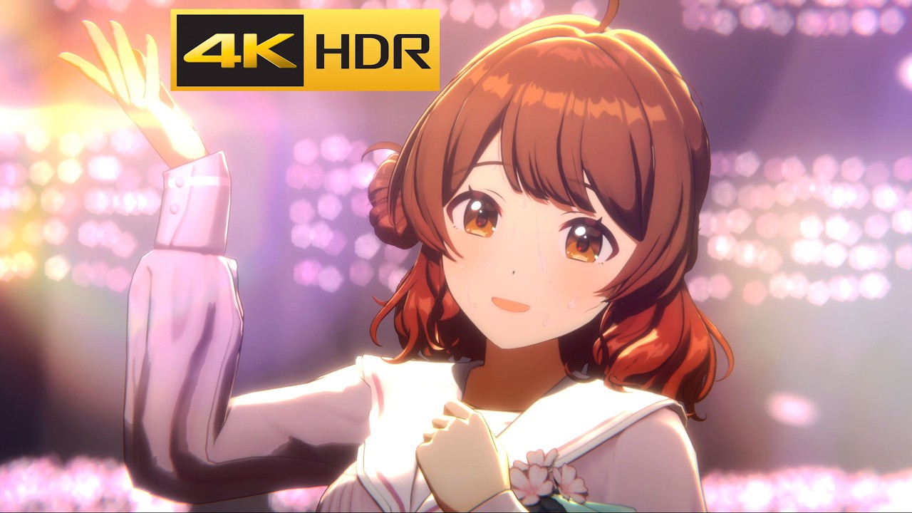 サクラ　学園アイドルマスター　花海佑芽のぼり 4K HDR (花海佑芽 桜制服 SSR)「桜フォトグラフ」【学マス/学園