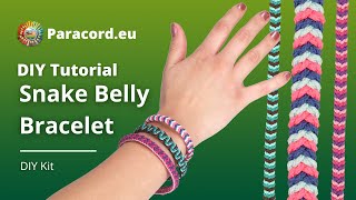 3 Color Snake Belly | Paracord bracelet without buckle | Paracord Micro Tutorial