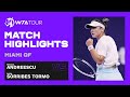 Bianca Andreescu vs. Sara Sorribes Tormo | 2021 Miami Quarterfinals | WTA Match Highlights