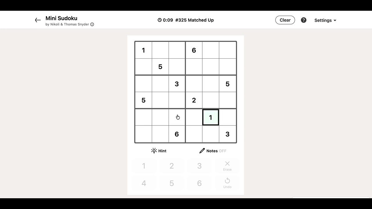 LinkedIn Mini-Sudoku Answer Today | 02 July 2026 - Puzzle #325