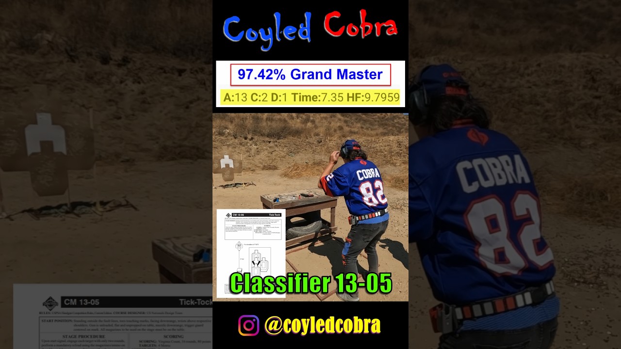 97% Grand Master run on USPSA Classifier CM 13-05 "Tick Tock" CZ Shadow 2 