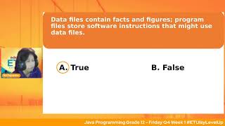 Java Programming Grade 12  - Friday Q4 Week 1 #ETUlayLevelUp
