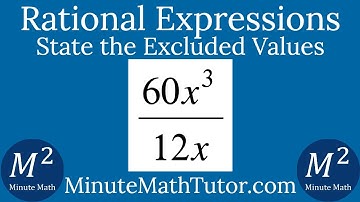 State the excluded values for 60x^3/12x