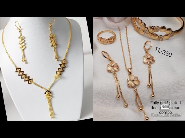 Latest light weight Gold set |gold mala 