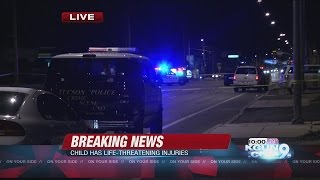 Child pedestrian hit by vehicle on Broadway