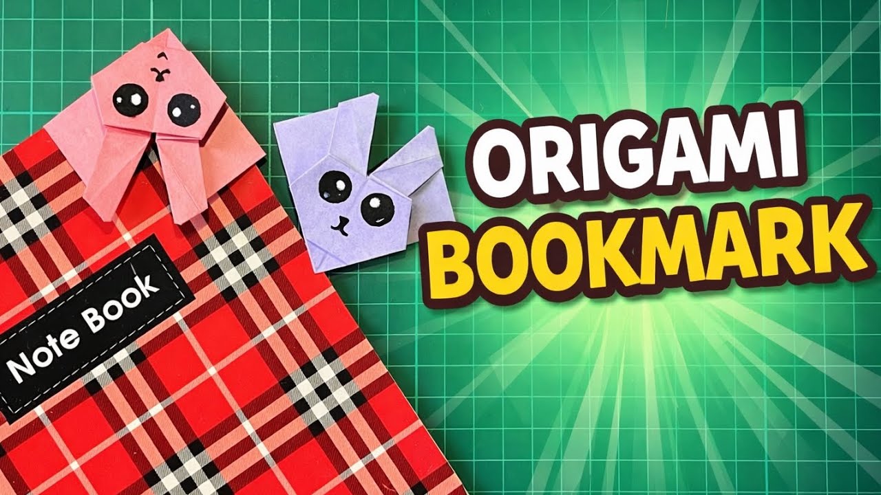 Cute Origami Cat Bookmark | Easy DIY Paper Bookmark