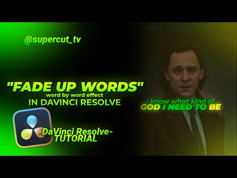 'FADE UP WORDS'