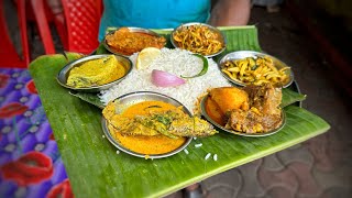 Only ₹40 Indian Street Food | Sunday Special Mutton Kosha Shorshe Ilish | Kolkata Street Food