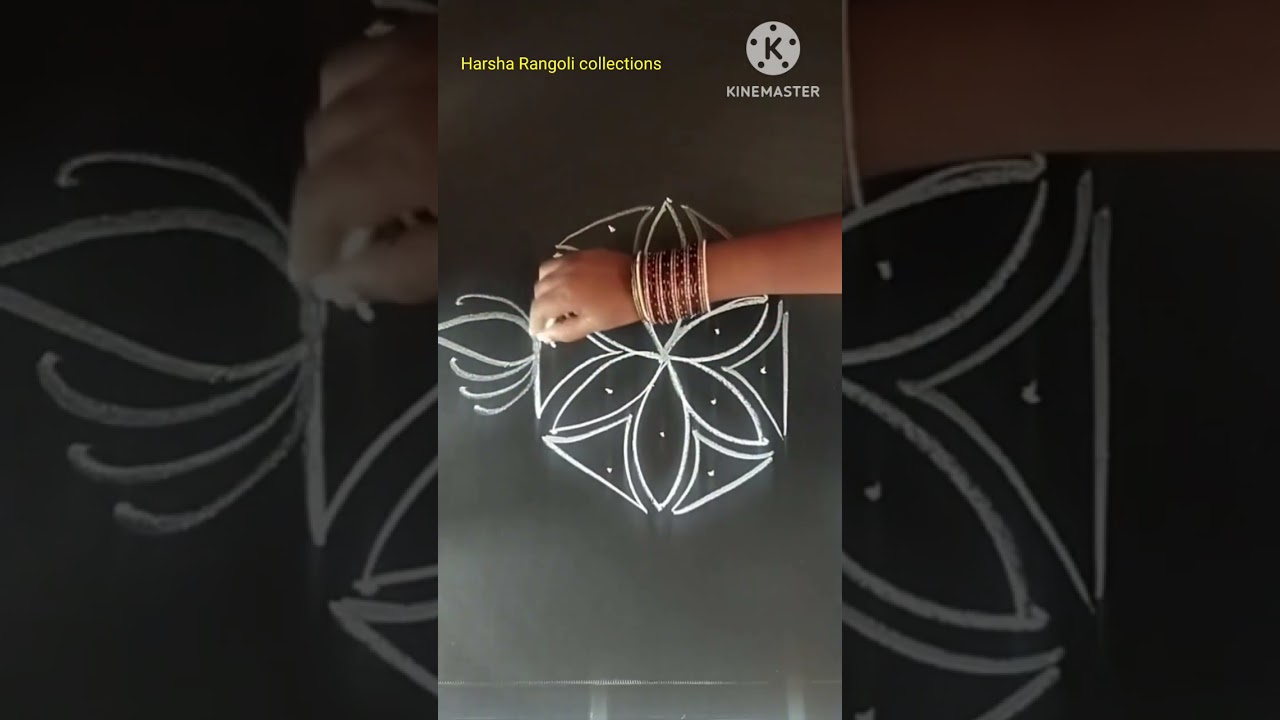 Beautiful flower design muggulu | simple Rangoli| | easymuggulu | kolam 