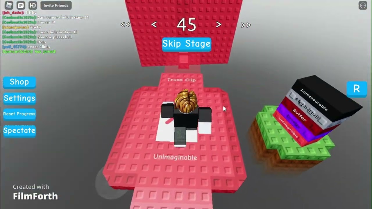 [REVAMP] Dqrk's Glitch Per Difficulty Chart Obby stages 1-63