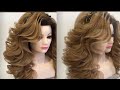 Messy cruls hairstyle with fromt wave hairstyle tutorial for beginners by kuldeep hairstylist