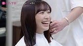 女性が髪をバッサリ切る動画