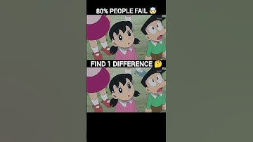 Spot Only 1 Difference Doremon pic 🤔