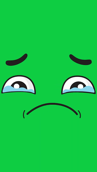Toon Face tears in eyes  - Animation chroma key