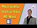 MS Word Shortcut Keys Part-1|Microsoft Word shortcut keys a to z in Hindi