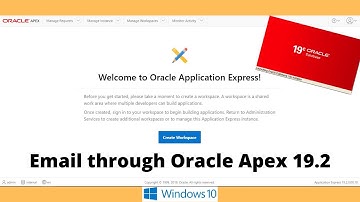 Email through Oracle Apex 19.2 4K