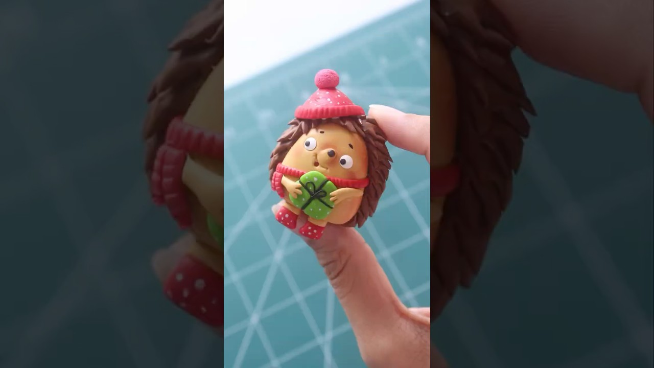DIY Caly Keychain 🦔 | Make a hedgehog with clay 