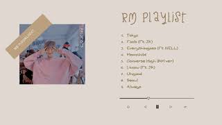 RM Of BTS (김남준) Soft/Chill Playlist | Solo &amp; Cover Songs [ study, relax, sleep ]