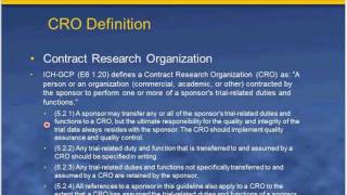 CRO Selection Criteria, Evaluation, and Establishing the Relationship Trailer