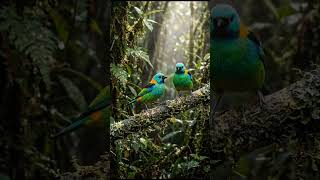 Stunning Colorful Birds in a Magical Tropical Forest 🌿🐦✨ #burungkicaudialamliar