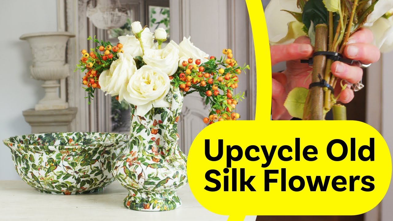 Идеи по переработке старых шелковых цветов