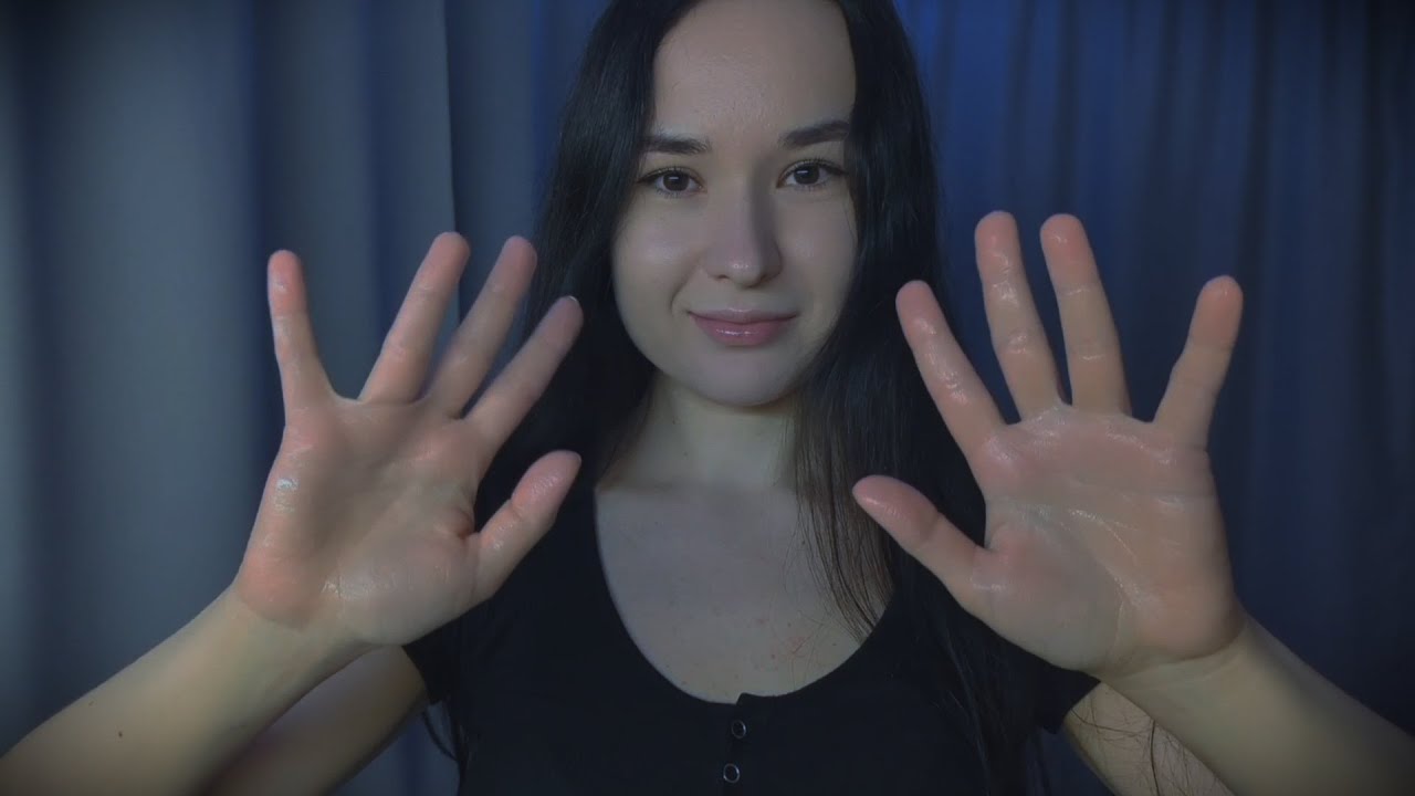 АСМР массаж лица и плеч с маслом