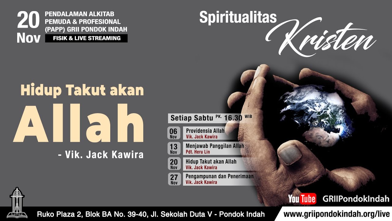 PAPP - Spiritualitas Kristen - Hidup Takut akan Allah - Vik. Jack Kawira