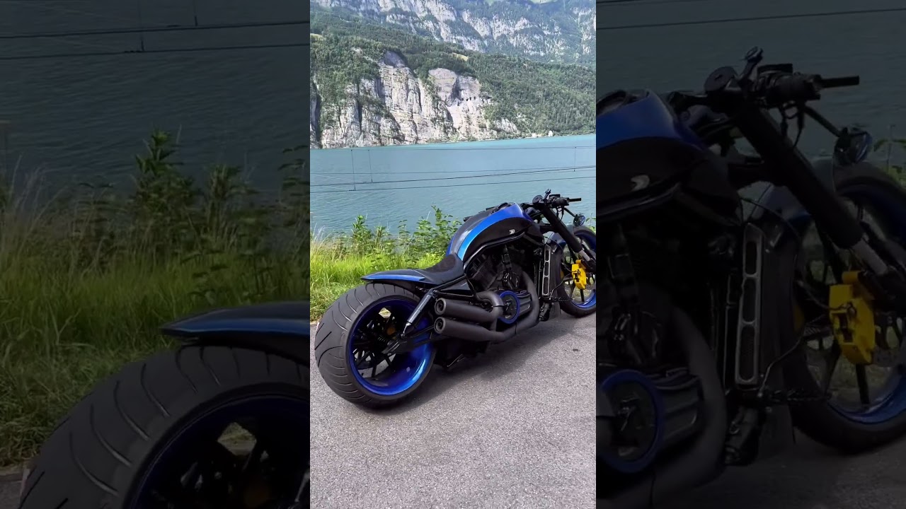 😈 Harley-Davidson V-Rod ‘Blue Carbon’ by Custom Bobber Garage 