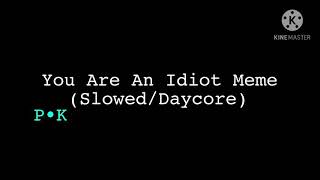 You Are An Idiot Meme (Slowed/Daycore)