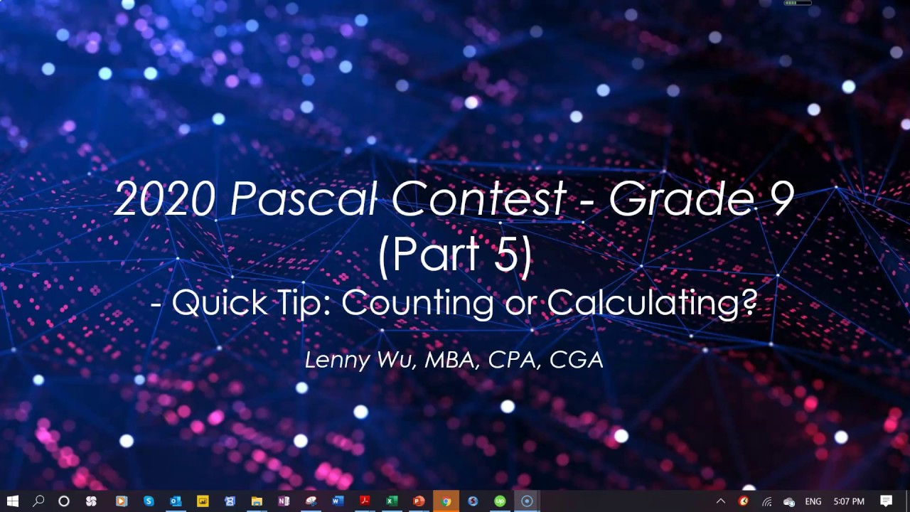 2020 Pascal Math Contest Prep - Part 5 - YouTube
