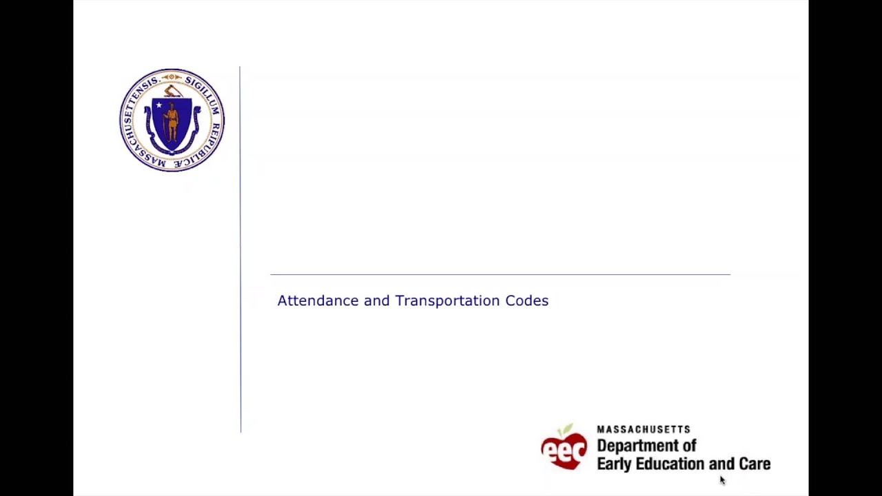 CCFA Attendance and Transportation Codes (Short Video) YouTube