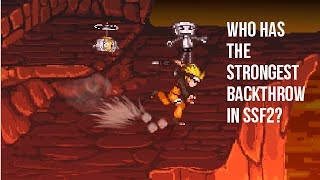 Who has the strongest back throw in SSF2 (on 3DS)
