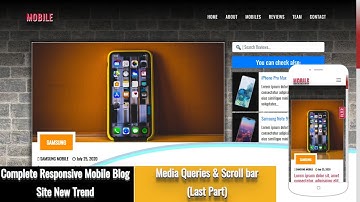 Last Part - Responsive Mobile Blog Site | html css js bootstrap 4