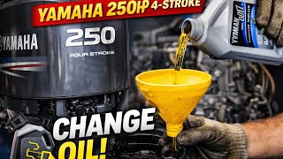 Yamaha 3.3 Liter 250 hp 4 stroke outboard oil change made easy!