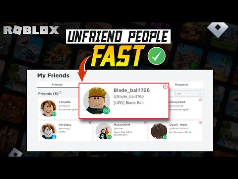 How to Unfriend People Fast in Roblox 2024 | Delete Friends in Roblox Fast