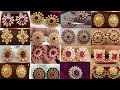 Latest gold stud earrings designs collection gold emerold ruby pearls stone beaded earrings designs