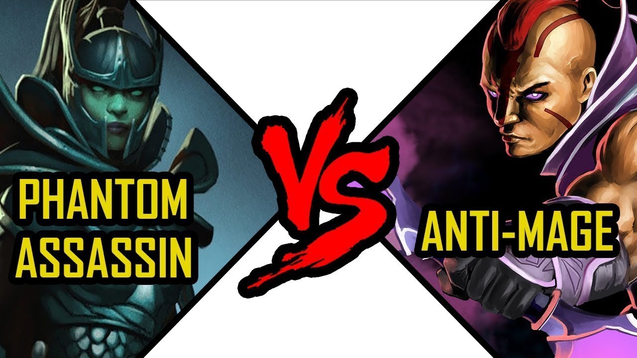 Who's the Strongest Hard Carry ?Dota 2 Phantom Assassin vs Anti Mage – Battle Mortred vs Magina.