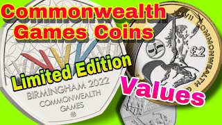 Commonwealth Games Limited Edition New Coins | Values & Mintages | £2 & 50p rare coins