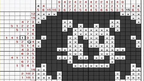 Picross（Logic puzzle）playing with Excel sheet No17