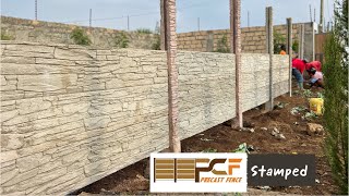 How Precast stamped concrete fences are made .