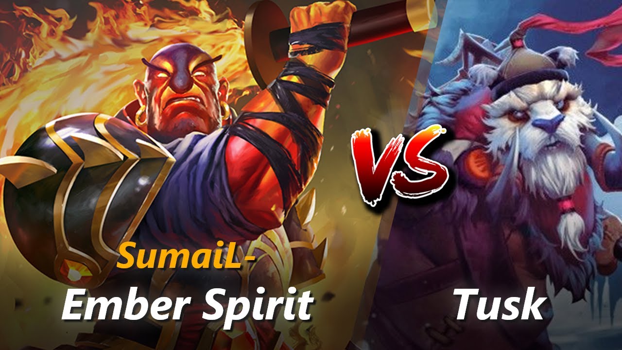 SumaiL- mid Ember Spirit vs Tusk | First 10 minutes