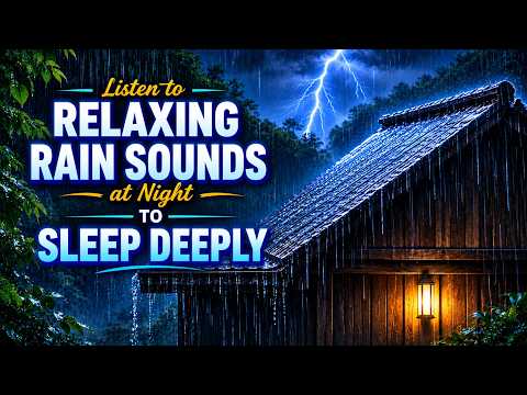 Listen to Relaxing Rain Sounds on Forest House at Night to Sleep Deeply and Relax Your Mind