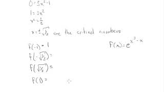Maximum and Minimum Value of an Exponential Function