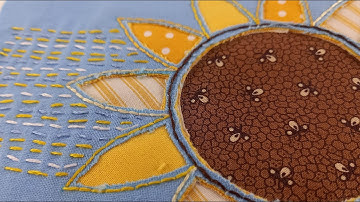 Make a Sunny Sunflower Quilt Block with me |Winging It 2023 | The Garden Quilt Project