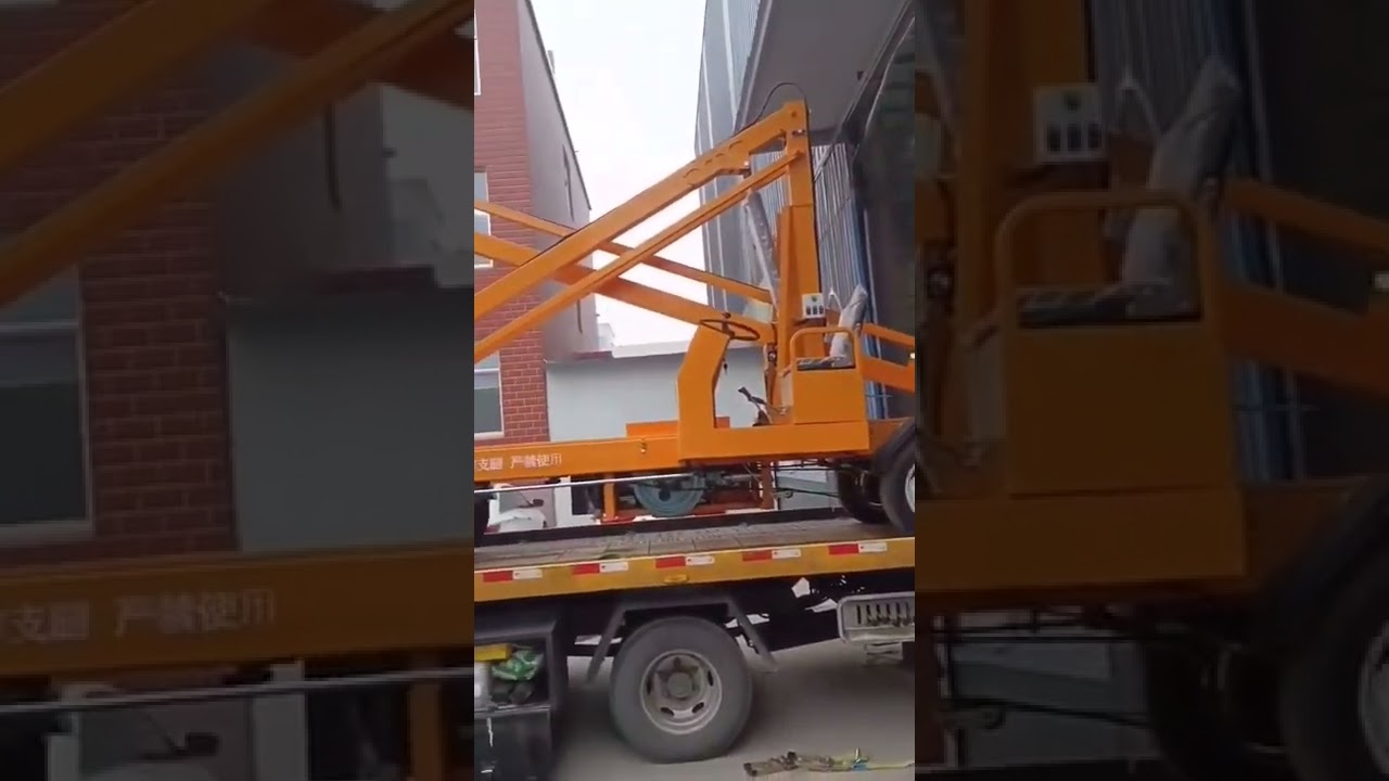 14m self propelled crank arm diesel engine lift table loaded and shipped