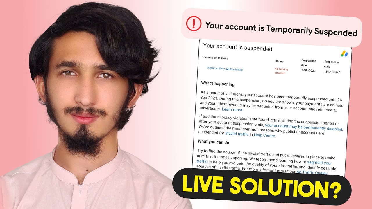 AdSense Temporarily Suspended Solution 2023