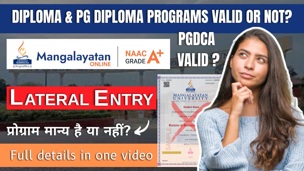 UG & PG Diploma from Mangalayatan – Genuine or Fake | Mangalayatan Online Diploma Admission