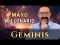 Géminis ♊️ MAYO trae RIQUEZA. Noticia MILLONARIA 🔮 TAROT mensual de dinero